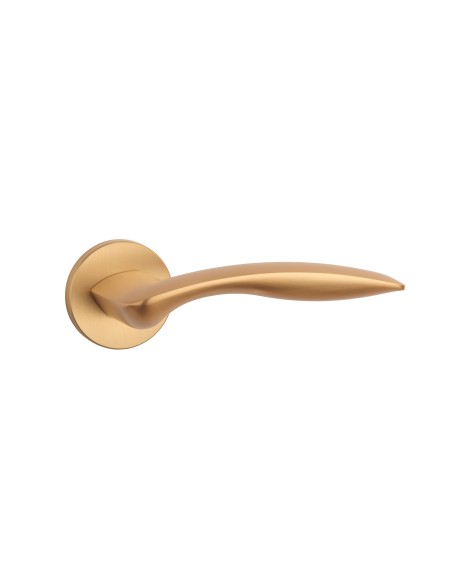KLAMKA APRILE ROBINIA ROZETA R SLIM 7MM KG - ZŁOTY MATOWY