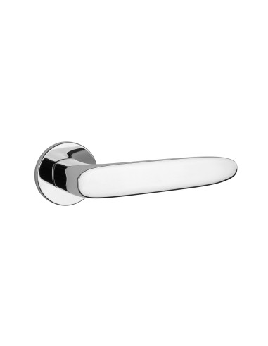 KLAMKA APRILE ROSA ROZETA R SLIM 7MM LC - CHROM POLEROWANY