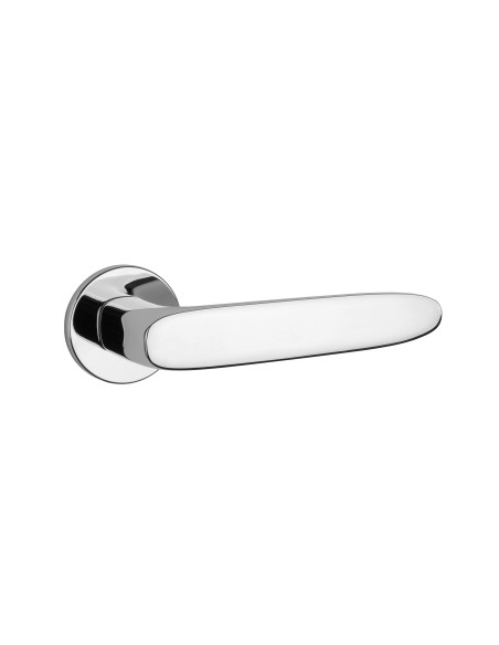 KLAMKA APRILE ROSA ROZETA R SLIM 7MM LC - CHROM POLEROWANY