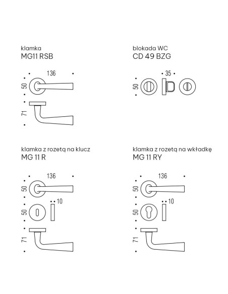 KLAMKA TENDER — galeria źródłowa, inne wykończenie lub detal