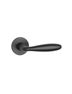 KLAMKA APRILE VERBENA ROZETA R SLIM 7MM BLACK - CZARNY MATOWY