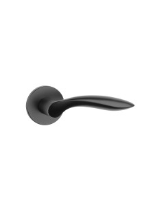 KLAMKA STILE PULIA ROZETA R SLIM 7MM BLACK - CZARNY MATOWY