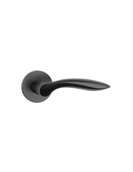KLAMKA STILE PULIA ROZETA R SLIM 7MM BLACK - CZARNY MATOWY