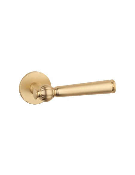 KLAMKA STILE TUKA ROZETA R SLIM 7MM GOLD SATIN - ZŁOTY MATOWY