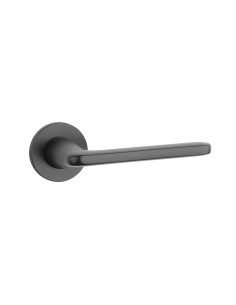 KLAMKA STILE UTA ROZETA R SLIM 7MM BLACK - CZARNY MATOWY