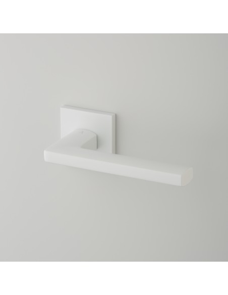 KLAMKA APRILE PYROLA ROZETA Q SLIM 7MM WHITE - BIAŁY MATOWY