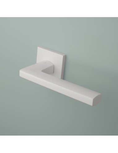 KLAMKA APRILE PYROLA ROZETA Q SLIM 7MM WHITE - BIAŁY MATOWY