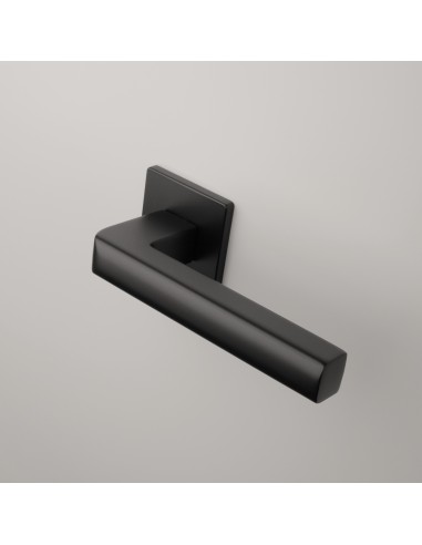 KLAMKA APRILE SALICE ROZETA Q SUPER SLIM 5MM BK - CZARNY MATOWY
