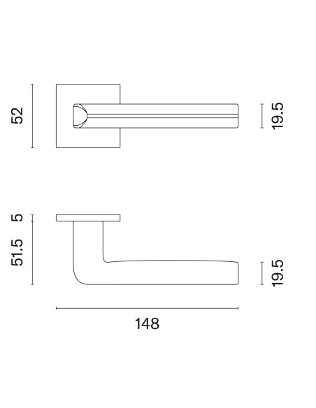KLAMKA APRILE SALICE ROZETA Q SUPER SLIM 5MM LC - CHROM POLEROWANY