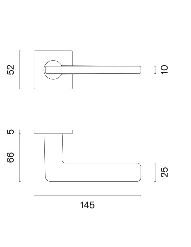 KLAMKA APRILE SETIA ROZETA Q SUPER SLIM 5MM BK - CZARNY MATOWY
