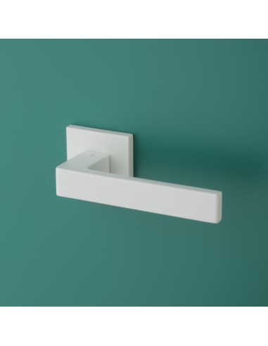 KLAMKA APRILE SULLA ROZETA Q SLIM 7MM WHITE - BIAŁY MATOWY