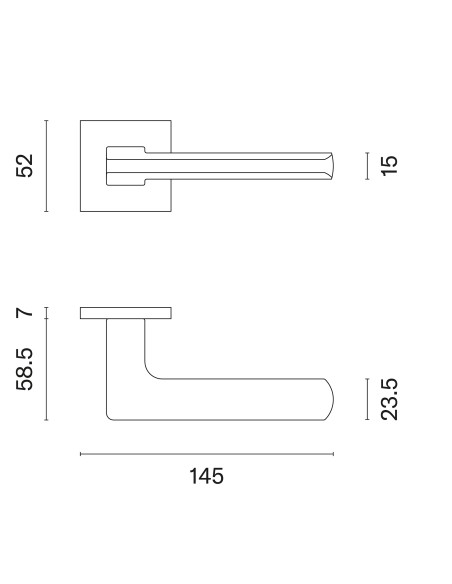 KLAMKA APRILE YUKA ROZETA Q SLIM 7MM BK - CZARNY MATOWY