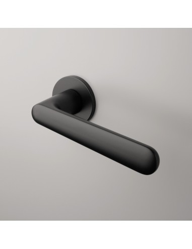 KLAMKA APRILE ARIA ROZETA R SUPER SLIM 5MM BK - CZARNY MATOWY