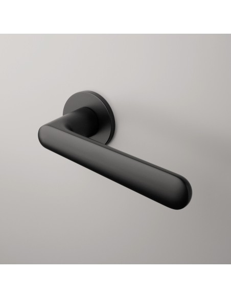 KLAMKA APRILE ARIA ROZETA R SUPER SLIM 5MM BK - CZARNY MATOWY