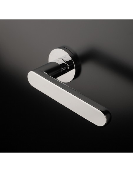 KLAMKA APRILE ALORA ROZETA R SLIM 7MM LC - CHROM POLEROWANY