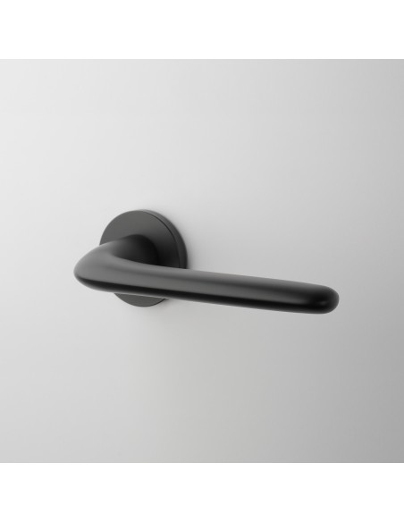 KLAMKA APRILE AZALIA ROZETA R SLIM 7MM BK - CZARNY MATOWY