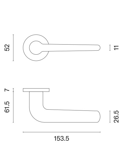 KLAMKA APRILE AZALIA ROZETA R SLIM 7MM WH - BIAŁY MATOWY