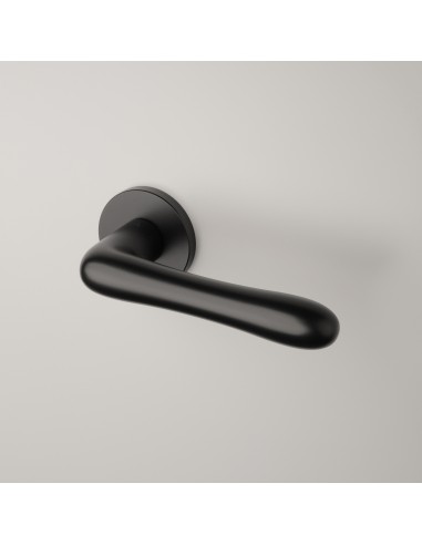 KLAMKA APRILE CYNIA ROZETA R SLIM 7MM BLACK - CZARNY MATOWY