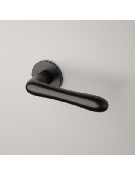 KLAMKA APRILE CYNIA ROZETA R SLIM 7MM BLACK - CZARNY MATOWY