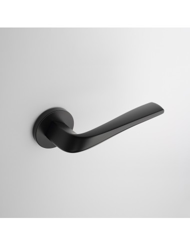 KLAMKA APRILE DALIA ROZETA R SLIM 7MM BK - CZARNY MATOWY