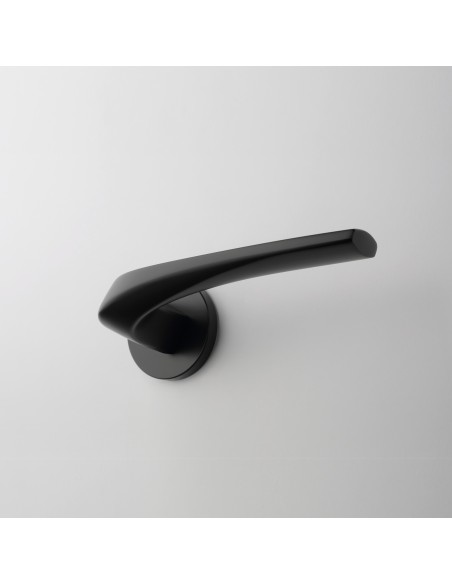 KLAMKA APRILE DALIA ROZETA R SLIM 7MM BK - CZARNY MATOWY