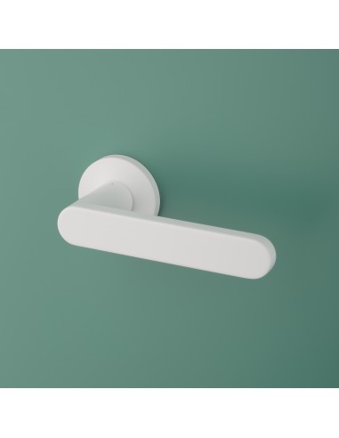KLAMKA APRILE ALORA ROZETA R SLIM 7MM WH - BIAŁY MATOWY