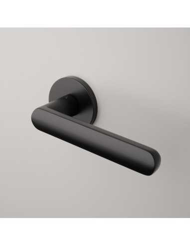 KLAMKA APRILE FRAGOLA ROZETA R SLIM 7MM BLACK - CZARNY MATOWY