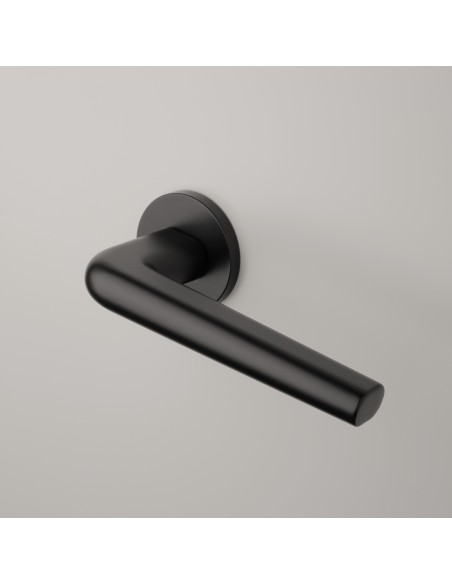 KLAMKA APRILE FUNKIA ROZETA R SLIM 7MM BLACK - CZARNY MATOWY