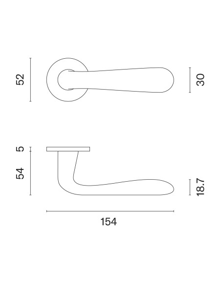 KLAMKA APRILE GARDENIA ROZETA R SUPER SLIM 5MM LC - CHROM POLEROWANY