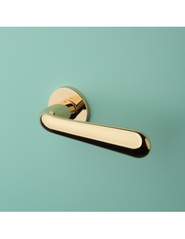 KLAMKA APRILE GARDENIA ROZETA R SUPER SLIM 5MM LG - ZŁOTY POLEROWANY