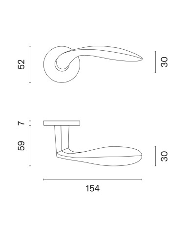KLAMKA APRILE GERBERA ROZETA R SLIM 7MM LG PVD - ZŁOTY POLEROWANY PVD