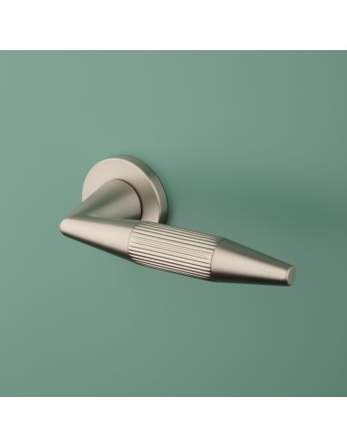 KLAMKA APRILE IDESA ROZETA R SLIM 7MM SNM - NIKIEL