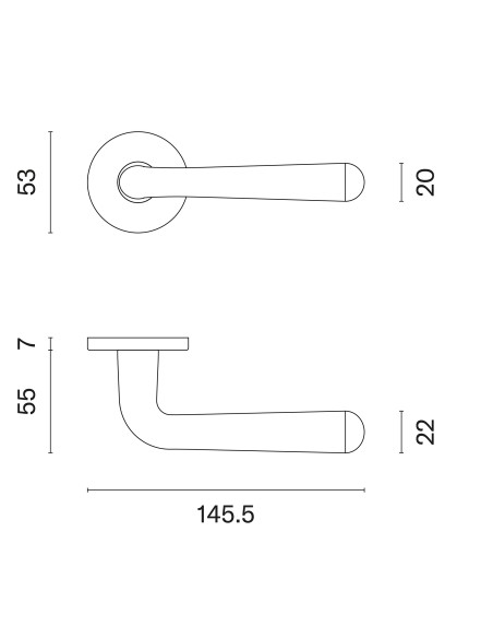 KLAMKA APRILE IRGA ROZETA R SLIM 7MM CP - CHROM POLEROWANY