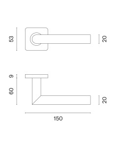 KLAMKA STERK KVADRAT 1701 F5 - CZARNY MATOWY 2