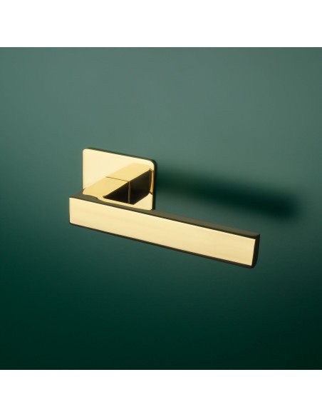 KLAMKA STERK KVADRAT 1760 ROZETA ULTRA SLIM 3MM GOLD PVD - ZŁOTY POLEROWANY PVD