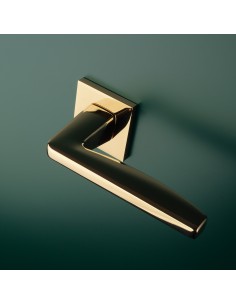 Klamka APRILE ERBA ROZETA Q SLIM 7MM GOLD PVD - złoty polerowany PVD - B2B Erba Q 7S GOLD 2