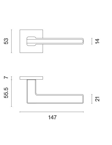 KLAMKA STILE ARTA ROZETA Q SLIM 7MM CP - CHROM POLEROWANY