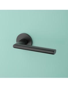 Klamka APRILE KALMIA ROZETA R SLIM 7MM BLACK - czarny matowy - B2B KALMIA R 7S BLACK 2