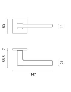 KLAMKA STILE ARTA ROZETA Q SLIM 7MM PSC - CHROM SATYNOWY 2