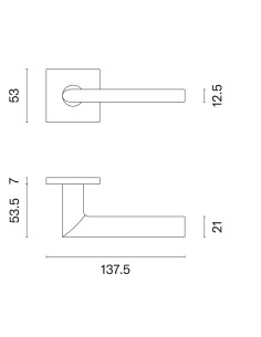 Klamka APRILE PRIMULA ROZETA Q SLIM 7MM MSB - tytan - PRIMULA_Q_7S_MSB 2