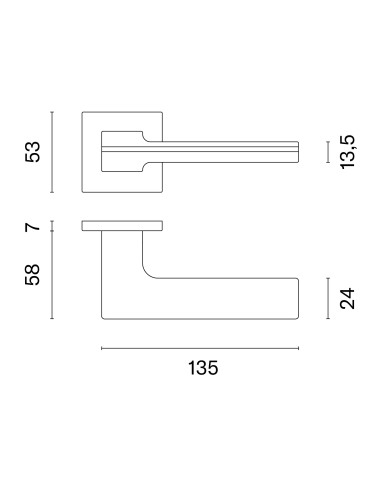KLAMKA STILE BIRA ROZETA Q SLIM 7MM MSB - TYTAN