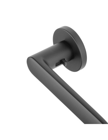Klamka APRILE STRELITZIA ROZETA R LOCK BLACK LEFT - czarny matowy - STRELITZIA R BLACK R ZAM-kopia