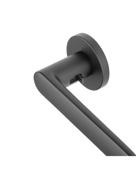 Klamka APRILE STRELITZIA ROZETA R LOCK BLACK LEFT - czarny matowy - STRELITZIA R BLACK R ZAM-kopia
