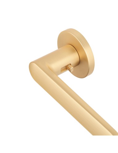 Klamka APRILE STRELITZIA ROZETA R LOCK GOLD SATIN LEFT - złoty matowy - STRELITZIA R GOLD SATIN R ZAM-kopia