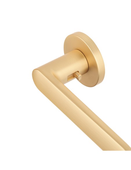 Klamka APRILE STRELITZIA ROZETA R LOCK GOLD SATIN LEFT - złoty matowy - STRELITZIA R GOLD SATIN R ZAM-kopia