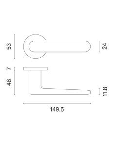 Klamka APRILE STRELITZIA ROZETA R LOCK MSB - tytan - STRELITZIA R MSB R 2