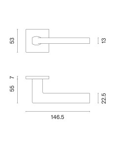 KLAMKA STILE EURA ROZETA Q SLIM 7MM MSB - TYTAN 2