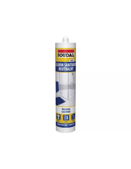 Silikon sanitarny neutralny Biały 280ml - Product shot
