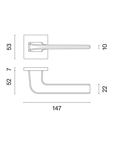 KLAMKA STILE NAKA ROZETA Q SLIM 7MM CP - CHROM POLEROWANY