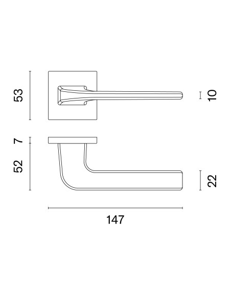 KLAMKA STILE NAKA ROZETA Q SLIM 7MM MSB - TYTAN